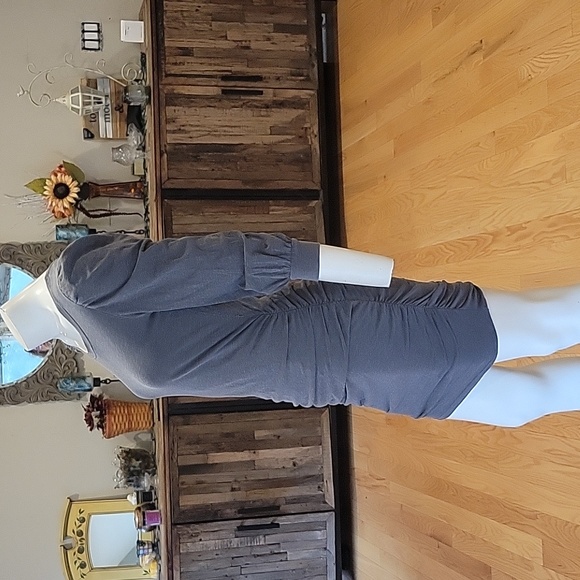 Sundry for Anthropologie slubbed knit puff sleeves mini dress with ruchi… - Picture 5 of 14